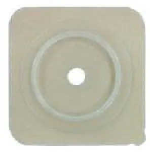 Genairex 7404134 Securi-T 2-Piece Cut-To-Fit Standard Wear Solid Hydrocolloid Skin Barrier Without Collar 4" x 4" 1-3/4" Flange