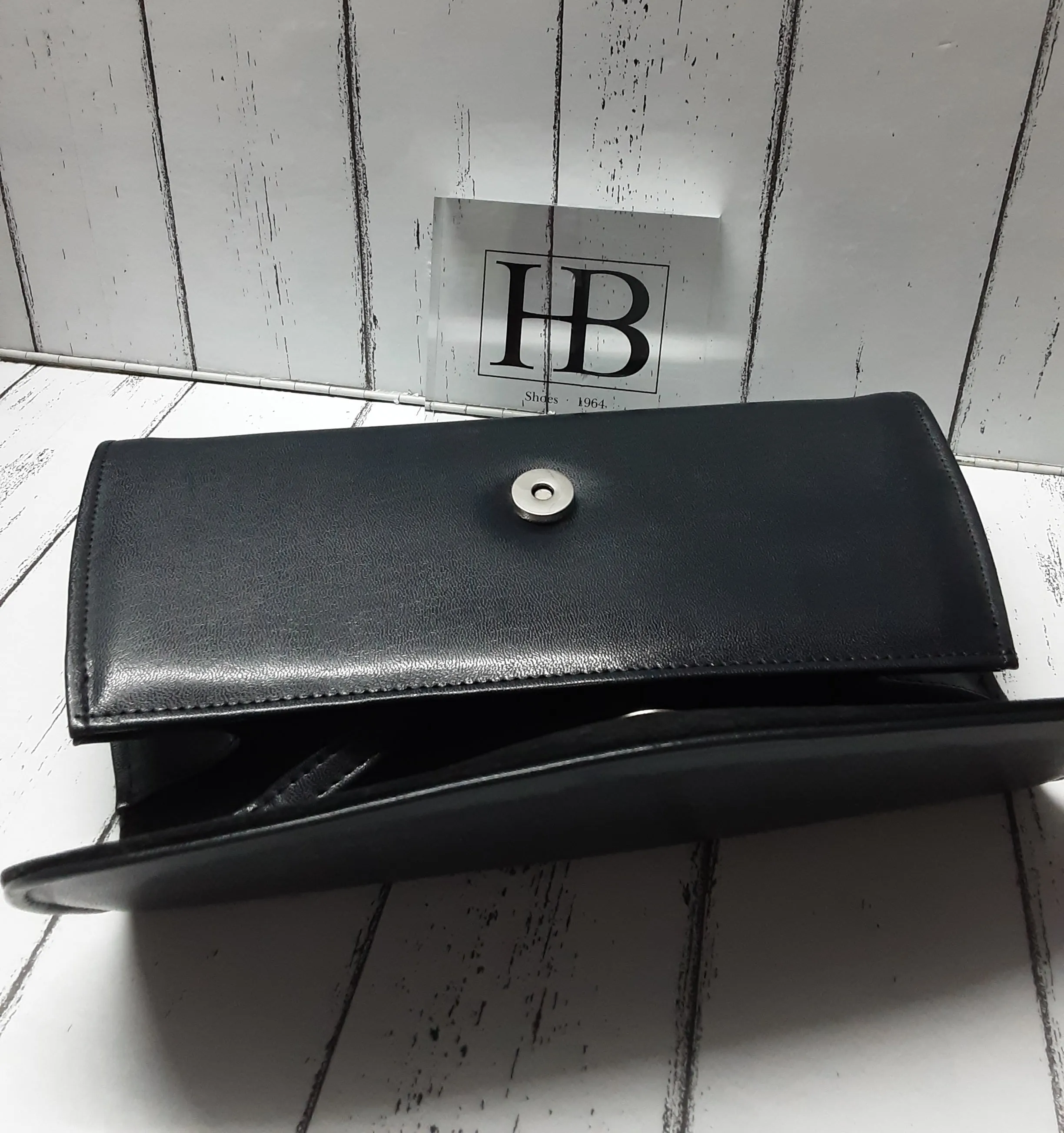 HB Italia - CLAUDIA CLUTCH BAG - Navy Matt Leather