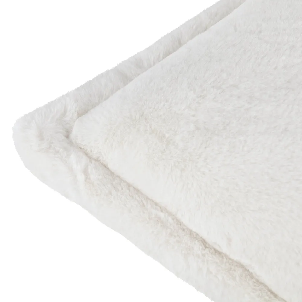 Kallu Faux Fur Cushion Ecru