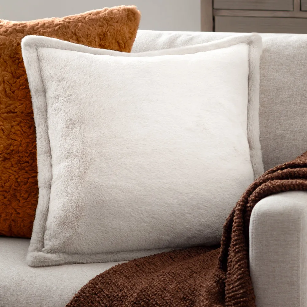 Kallu Faux Fur Cushion Ecru