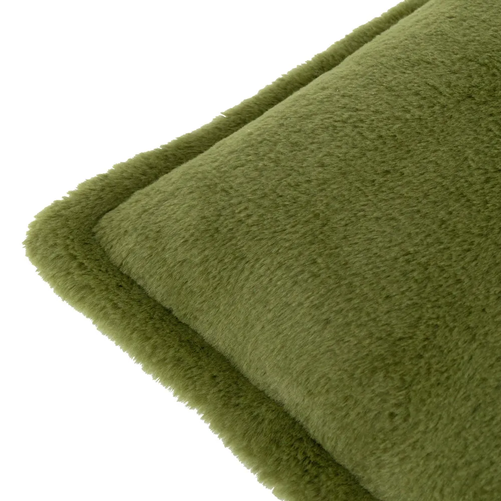 Kallu Faux Fur Cushion Olive