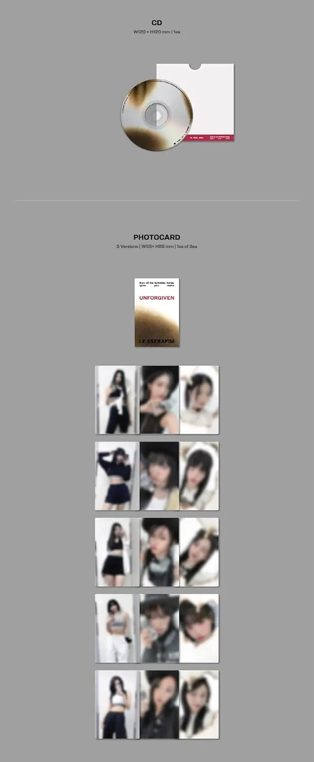 LE SSERAFIM - 1st Studio Album UNFORGIVEN [COMPACT ver.] (HUH YUNJIN ver.)