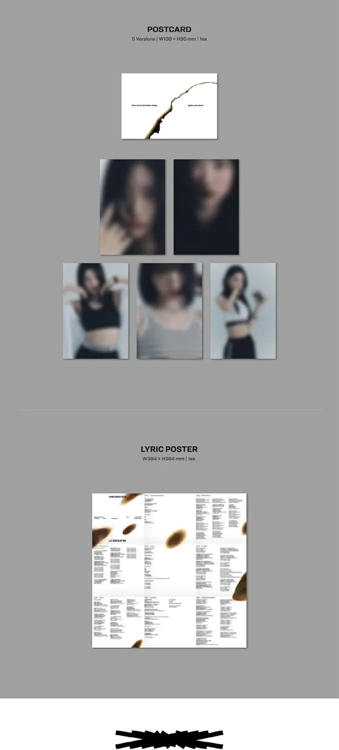 LE SSERAFIM - 1st Studio Album UNFORGIVEN [COMPACT ver.] (HUH YUNJIN ver.)