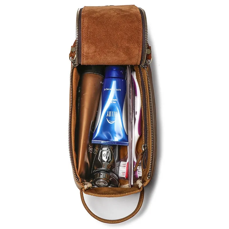 Leather Dopp Kit Handmade Leather Toiletry Bag