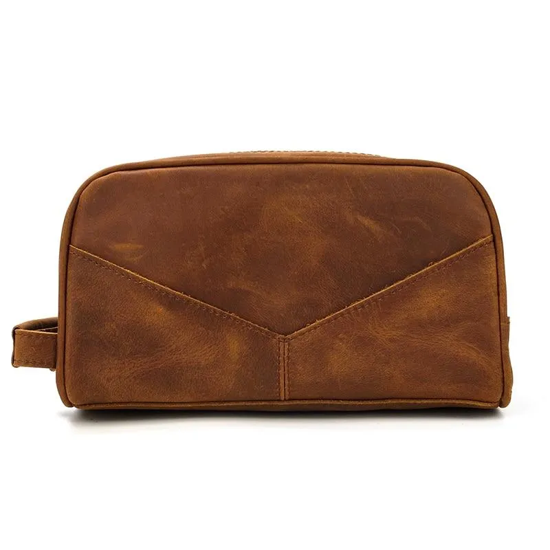 Leather Toiletry Bag Waterproof Leather Dopp Kit Men's Shaving Kit, Christmas Gift, Groomsmen Gift