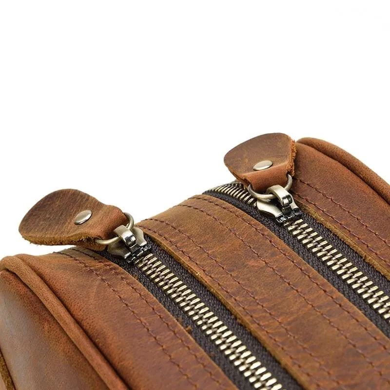 Leather Toiletry Bag Waterproof Leather Dopp Kit Men's Shaving Kit, Christmas Gift, Groomsmen Gift