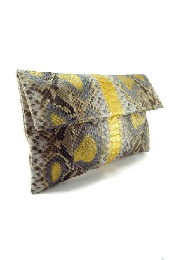 Mandalay Gold Motif Foldover Clutch