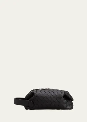 Men's Intrecciato Leather Toiletry Bag