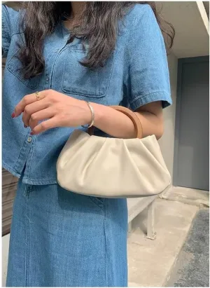 Mini Cloud Pouch Bag Small Handbag Dumpling Purses Crescent Bags Purses for Women, Fashion Underarm Bag Top-Handle Bags