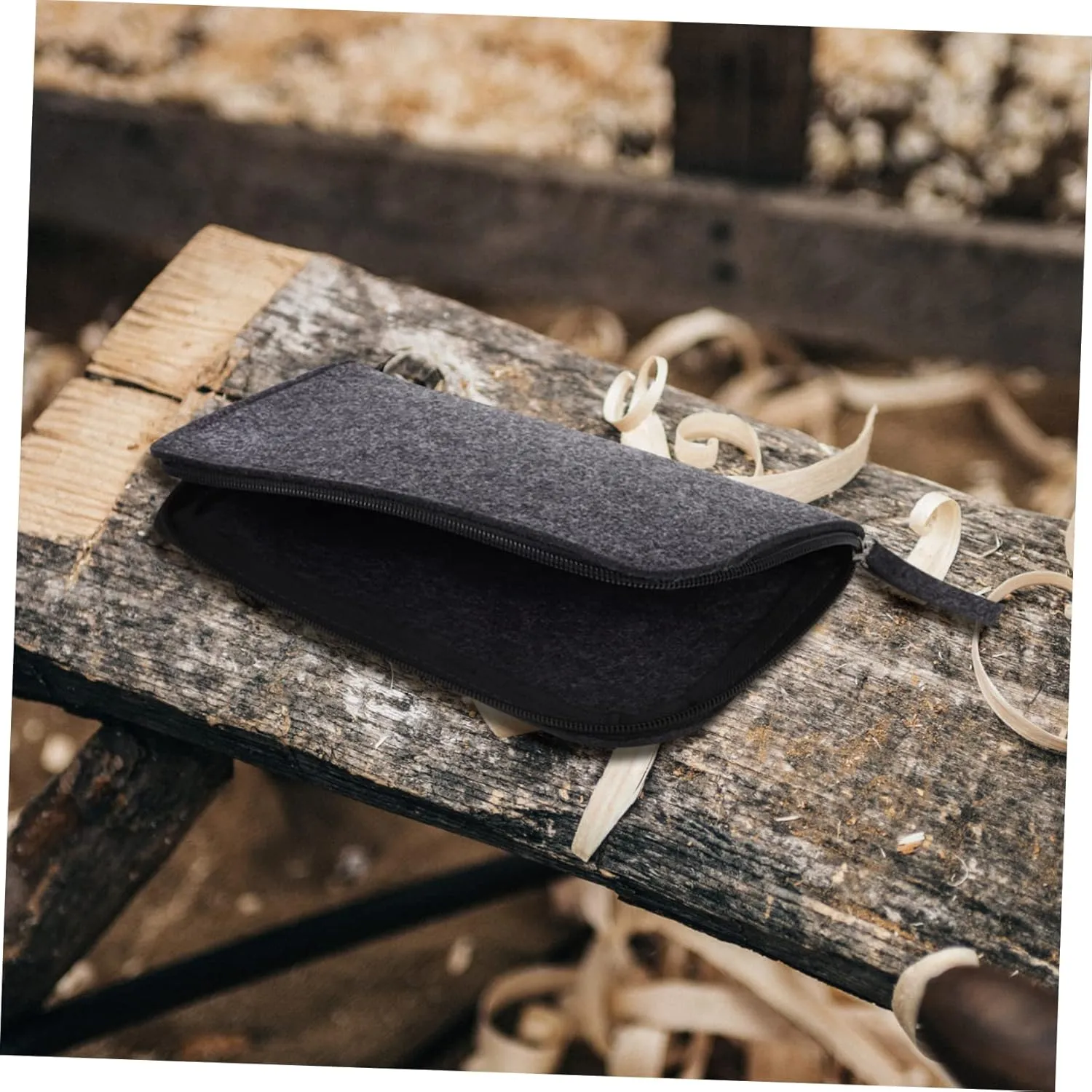 NUOBESTY 3pcs Simple Multi-Function Felt Tool Bag Zipper Storage Pouch for Crafting Sculpting Tools Easy to Carry Organizer for Art Supplies and Clay Accessories
