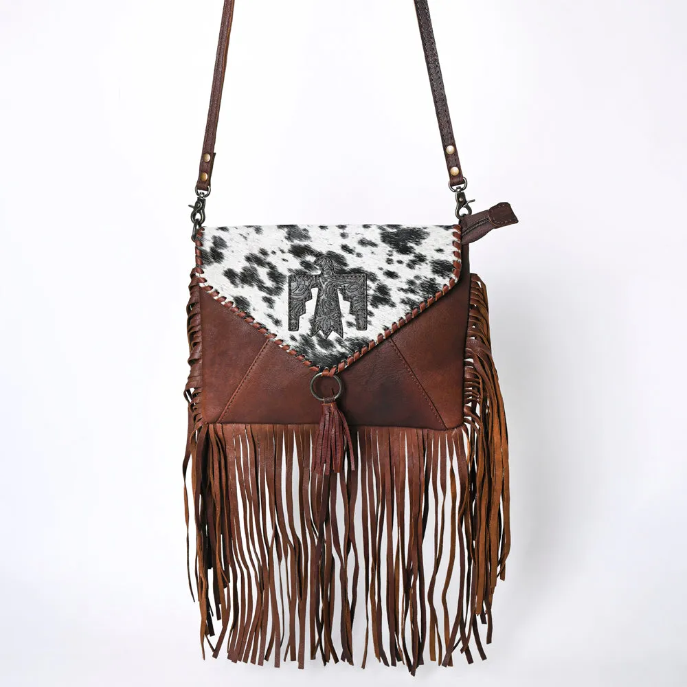 OHLAY KBG251 ENVELOPE Embossed Hair-on Genuine Leather women bag western handbag purse