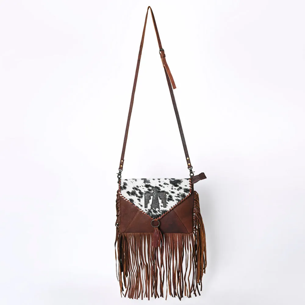 OHLAY KBG251 ENVELOPE Embossed Hair-on Genuine Leather women bag western handbag purse