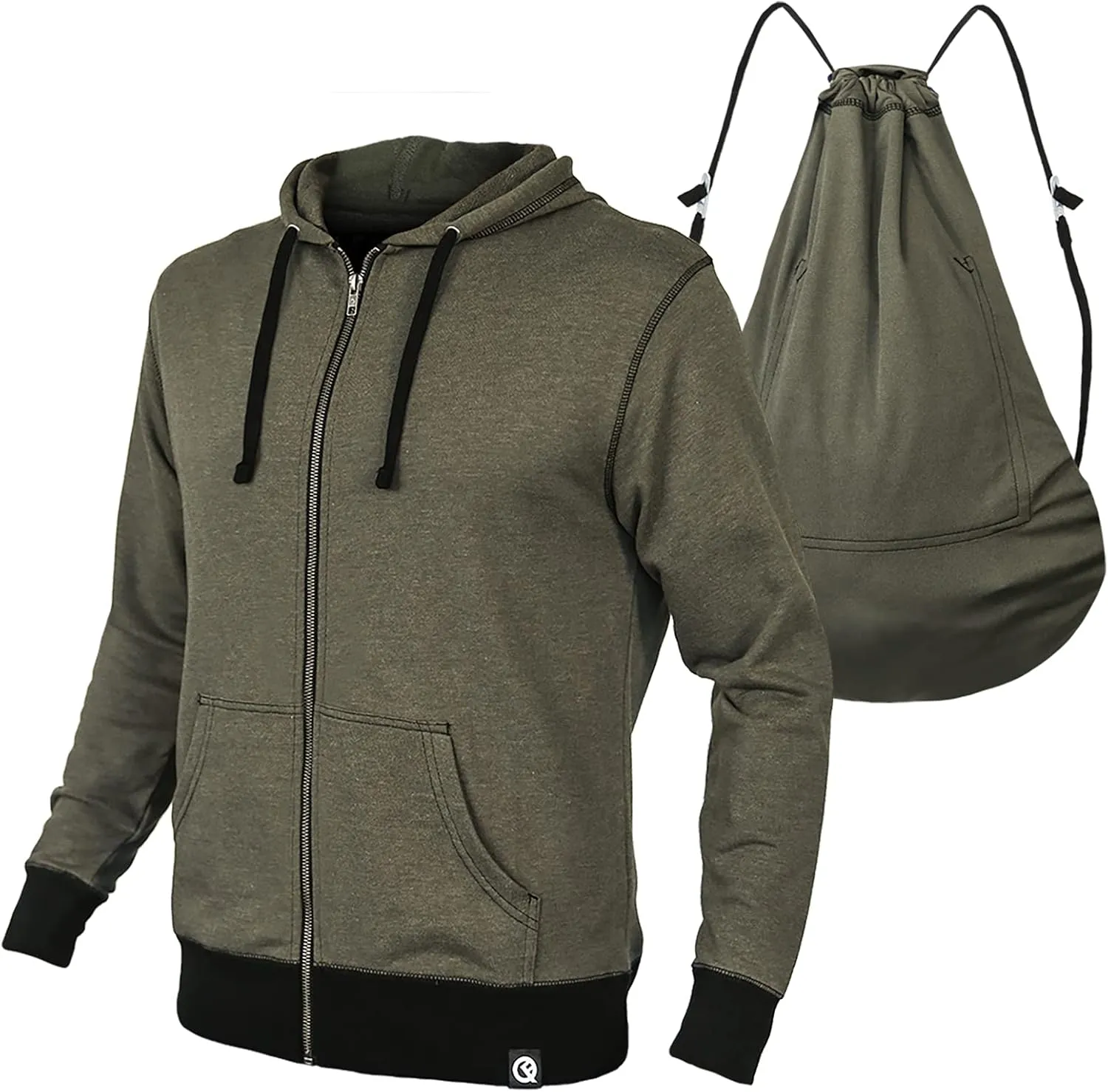 Quikflip 2-in-1 Reversible Backpack Hoodie (As Seen on SHARK TANK) Unisex Full-Zip Hero Hoodie