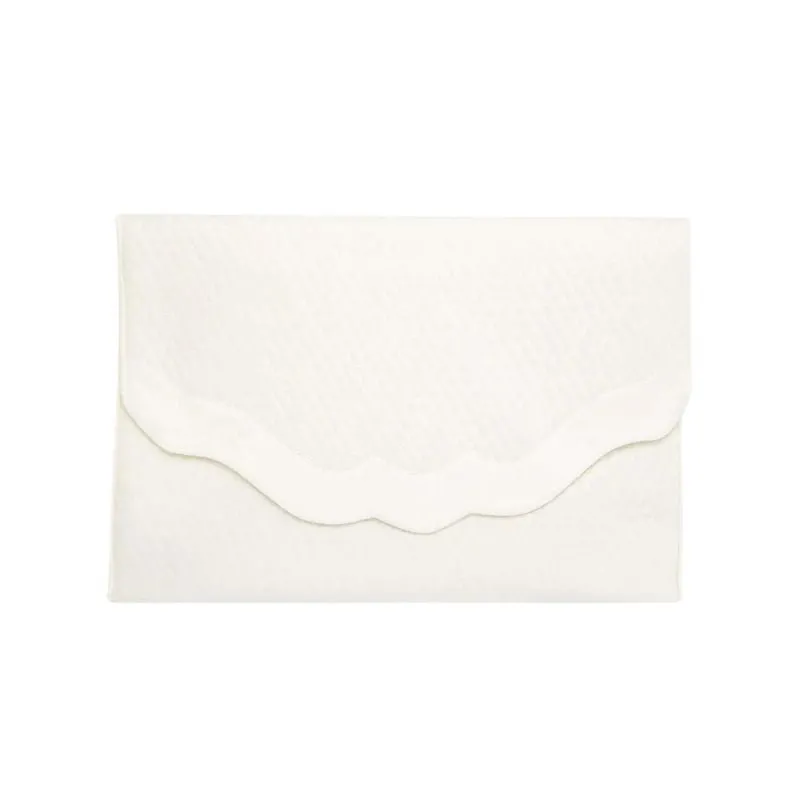 Quilted Lingerie Envelope in White
