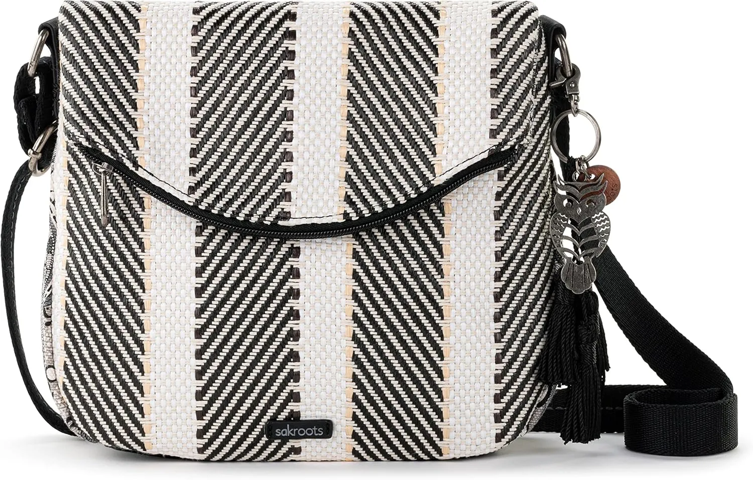 Sakroots Crossbody Bag in Eco-Twill, Multifunctional Purse with Adjustable Strap & Zipper Pockets