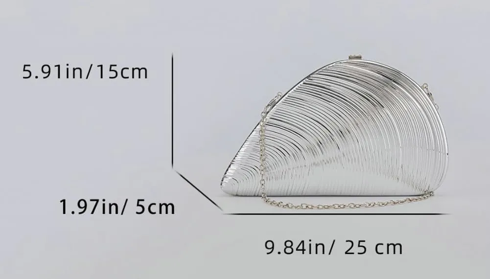Seashell Acrylic Evening Clutch Bag Women 2025 Glitter Purse Handbag Chain Shoulder Bag for Wedding Party Prom