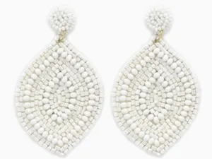 So You Seed Bead Pointed Teardrop Earrings