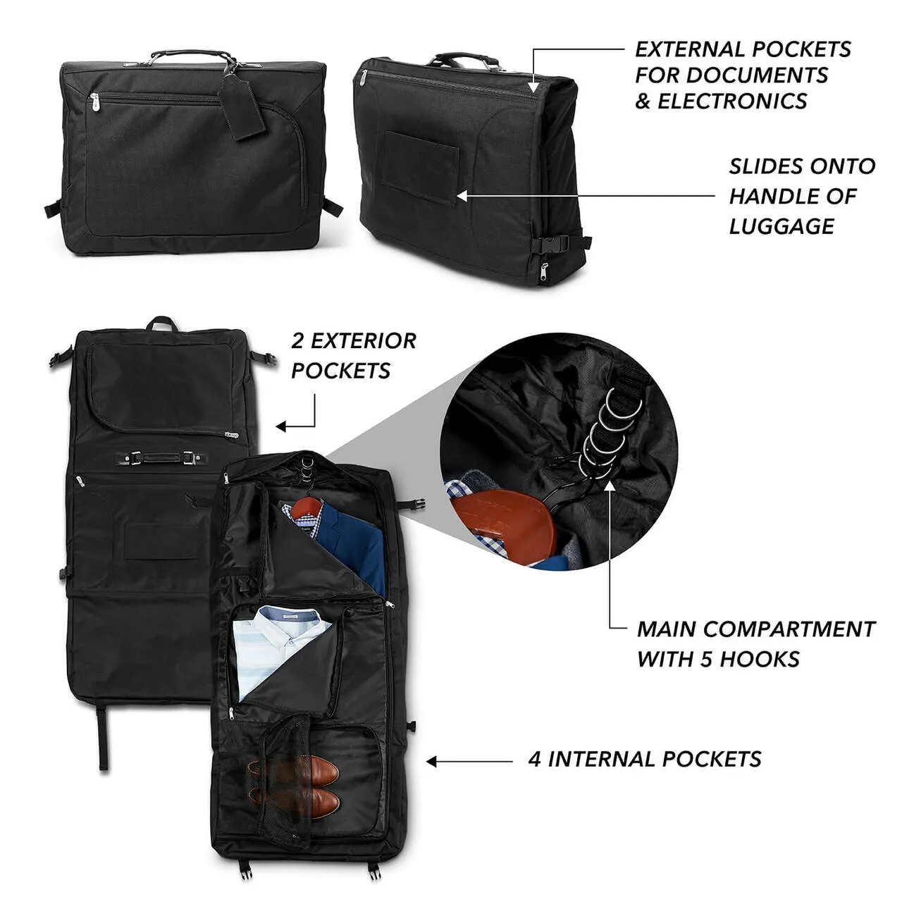 Southern Methodist Mustangs 18" Carry On Garment Bag