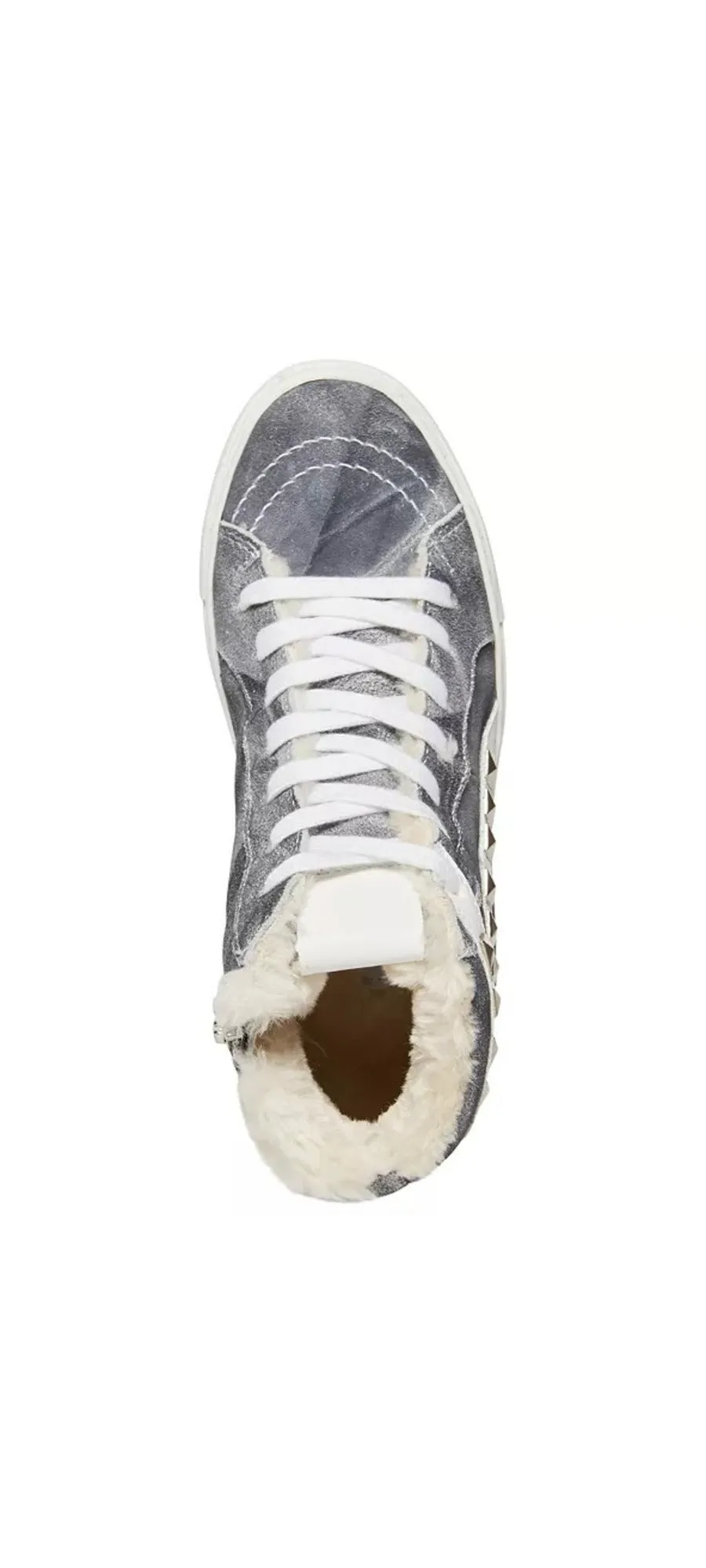 Steve Madden Tracey-F Blue Multi High-Top Lace Up Round Toe Embellished Sneakers