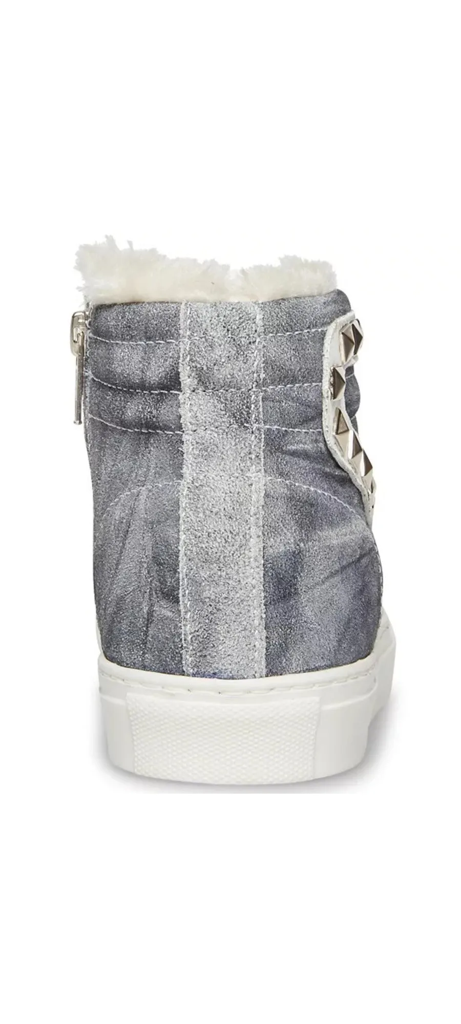 Steve Madden Tracey-F Blue Multi High-Top Lace Up Round Toe Embellished Sneakers