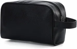 Toiletry Bag Travel Cosmetic Bag with Handle,PU Leather Portable Large Make Up Bags,for Women and Men Toiletry Makeup Tools