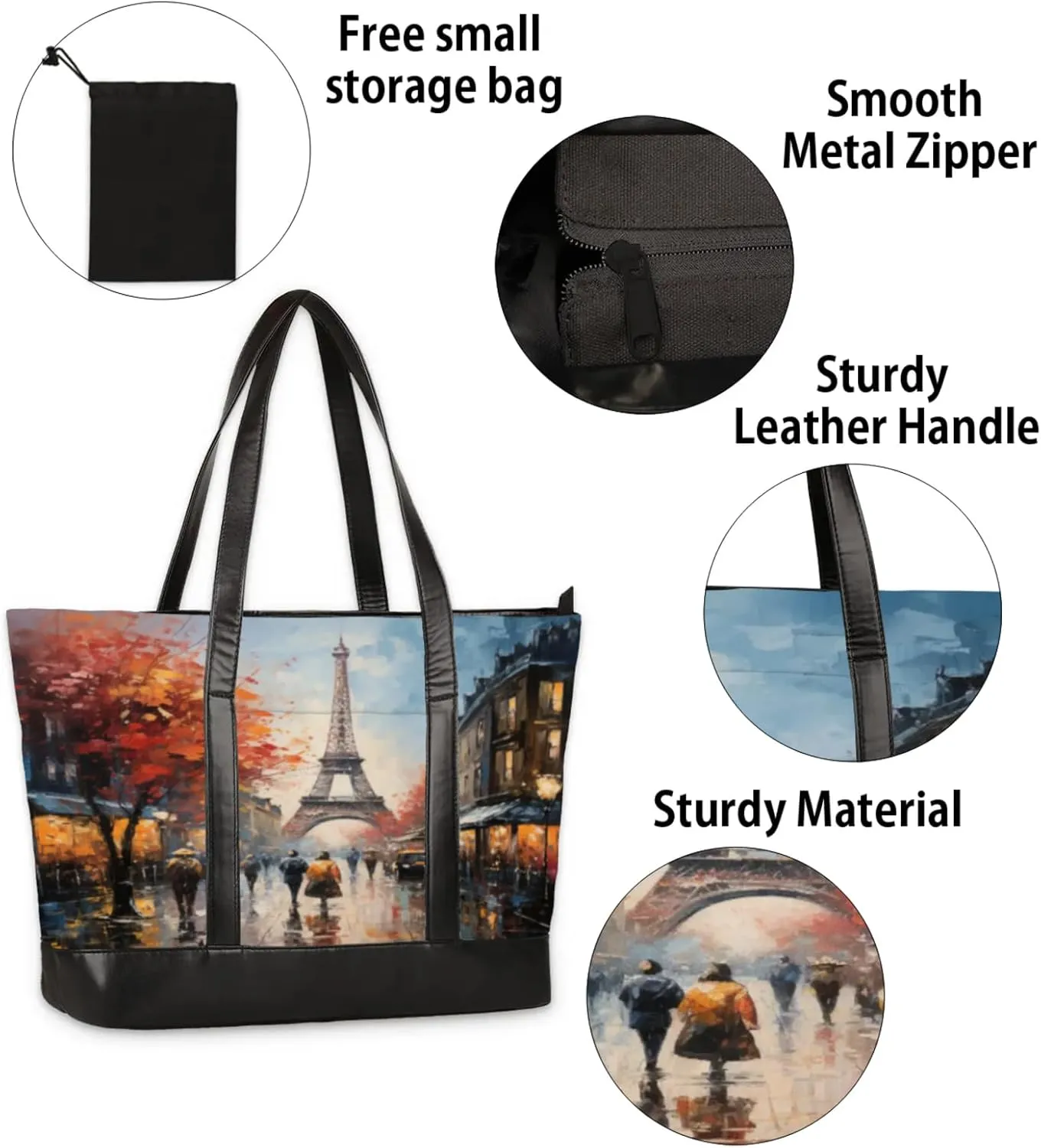 Tote Bag for Women with Zipper, Laptop Tote Bags Laptop Sleeve Case Shoulder Bag Messenger Bags