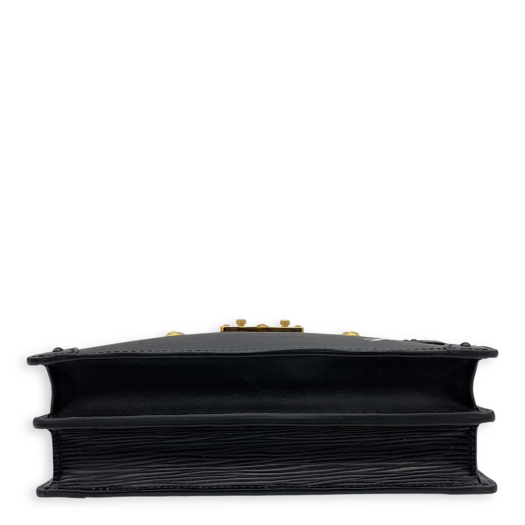 Trunk Black Clutch in Epi Leather, Gold hardware