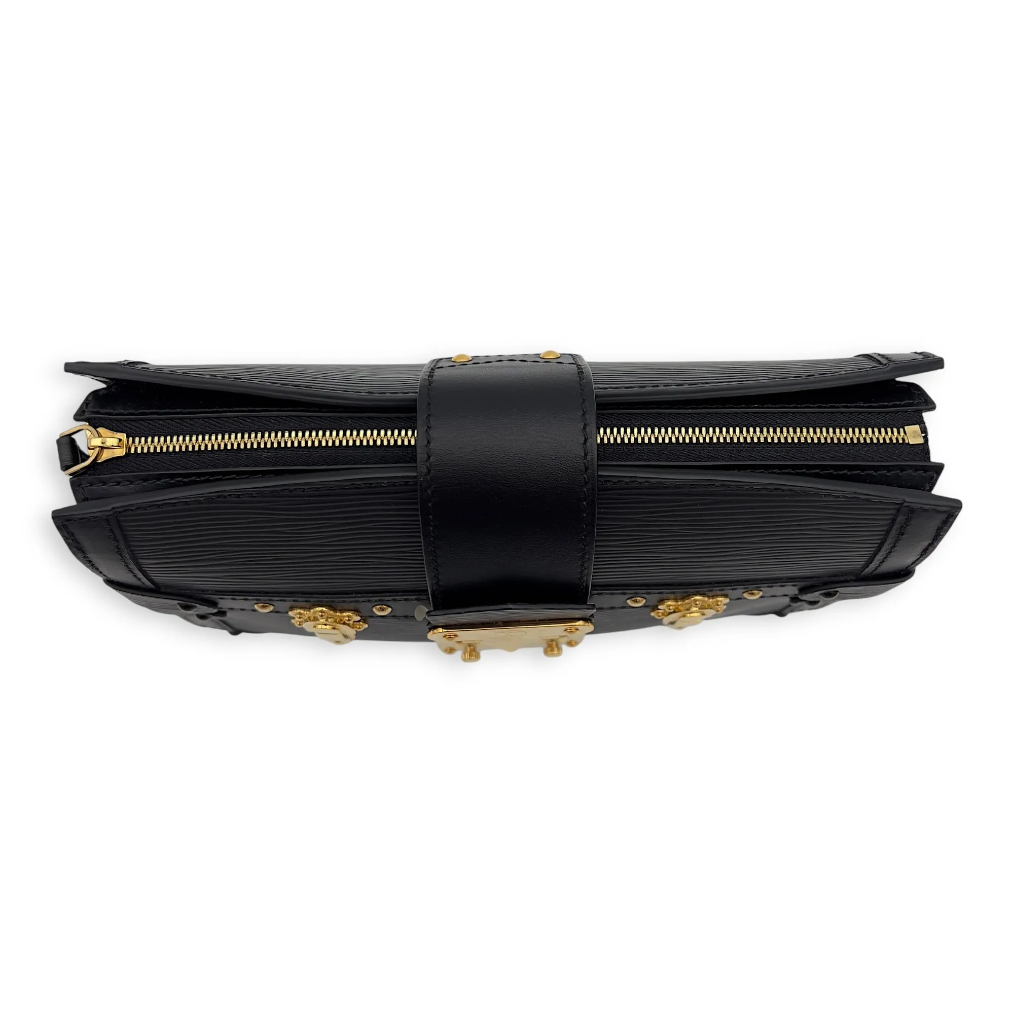 Trunk Black Clutch in Epi Leather, Gold hardware