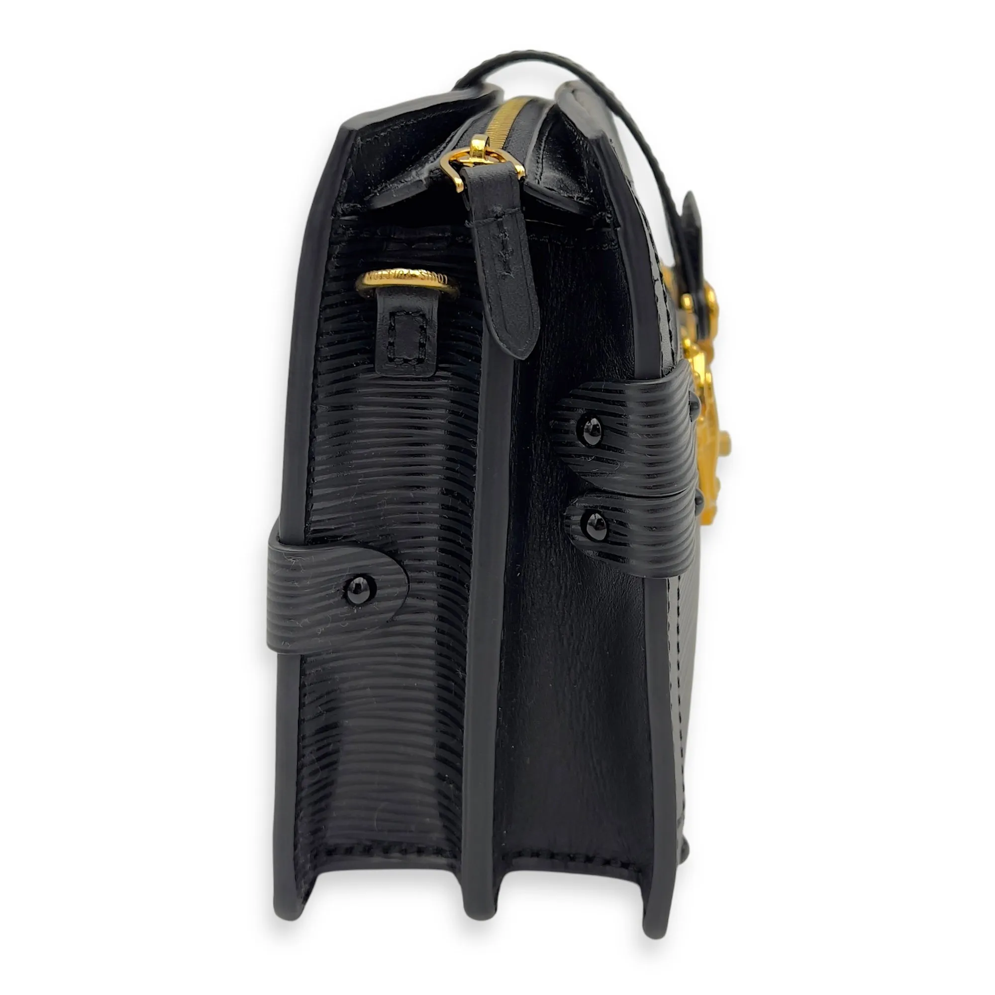 Trunk Black Clutch in Epi Leather, Gold hardware