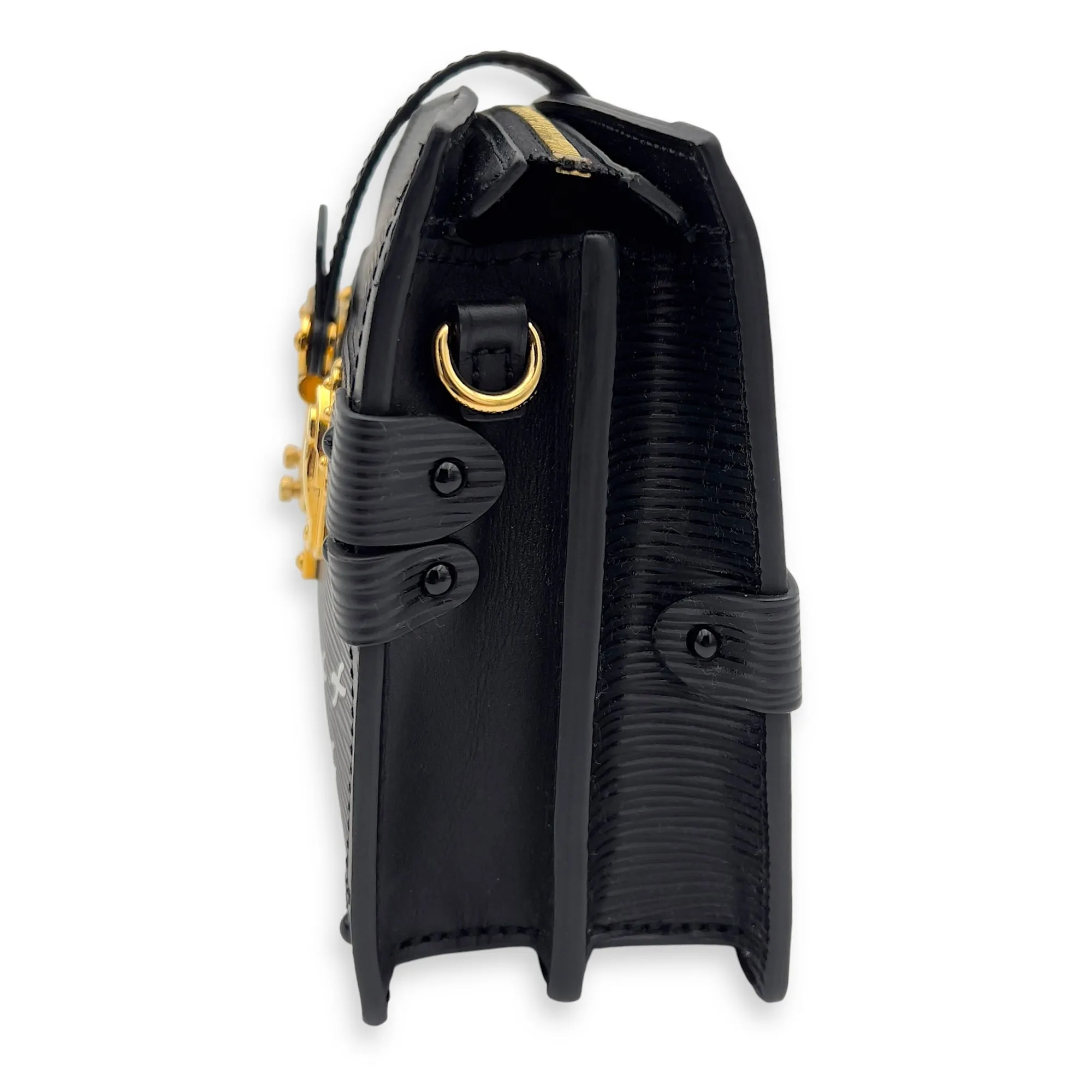 Trunk Black Clutch in Epi Leather, Gold hardware
