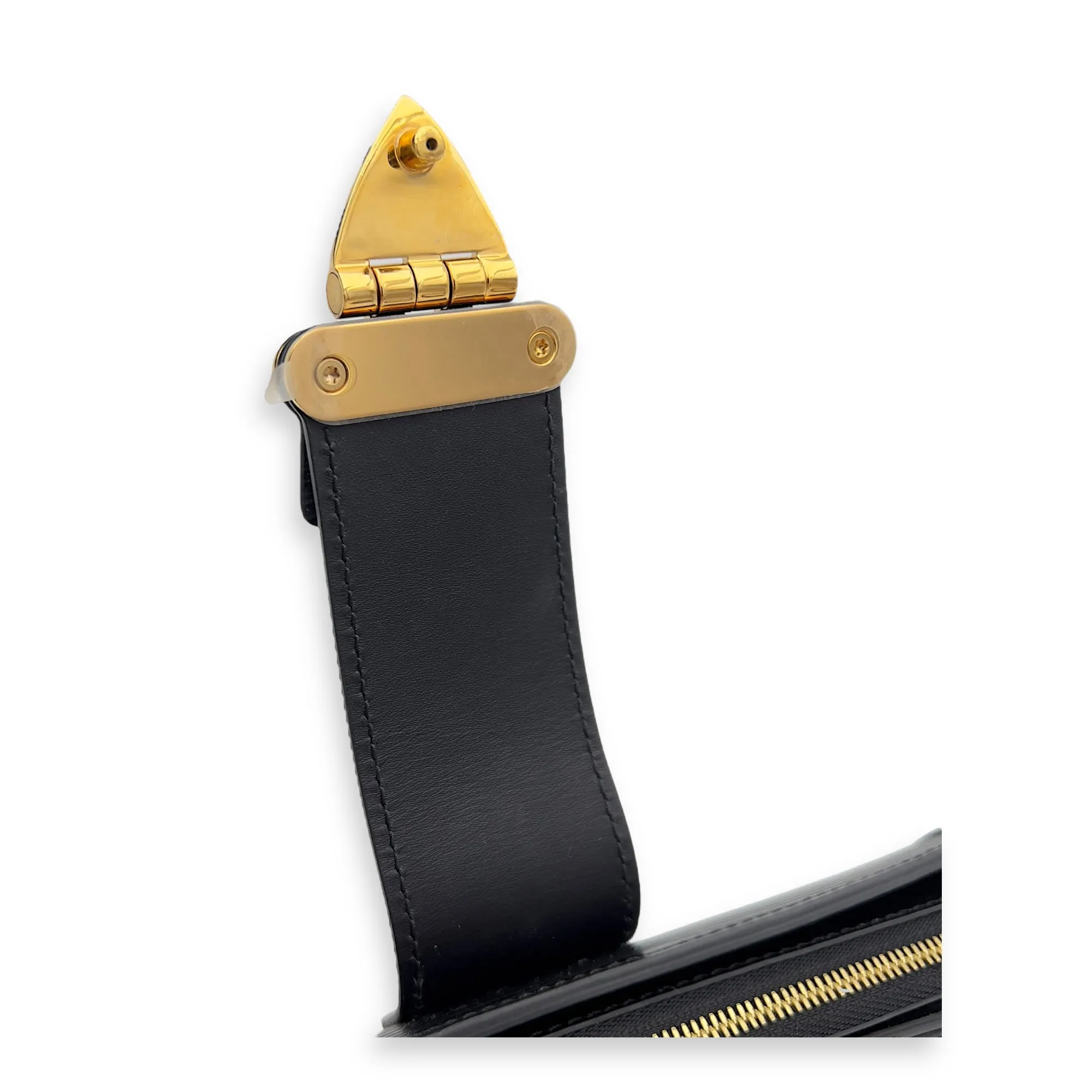 Trunk Black Clutch in Epi Leather, Gold hardware