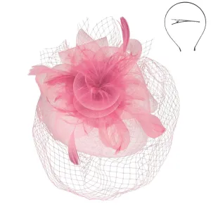 Vintage Birdcage Fascinator in Pink